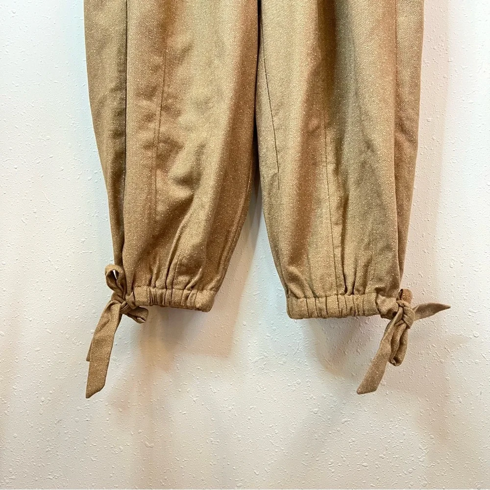 Free People Paperbag Ties High Waist Tan Women’s Pants Size Medium NWT